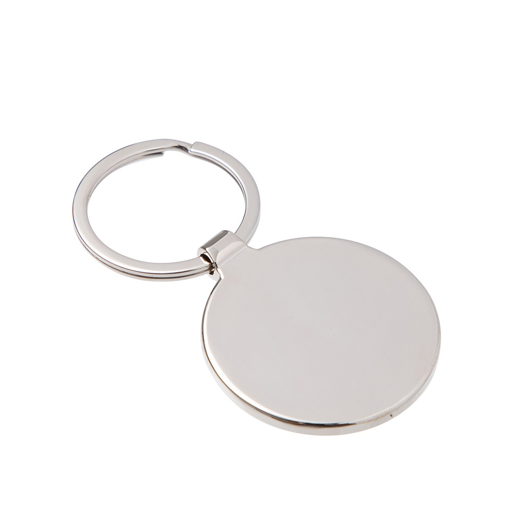 Porte-clés en métal (rond, 4 x 4,5 cm)