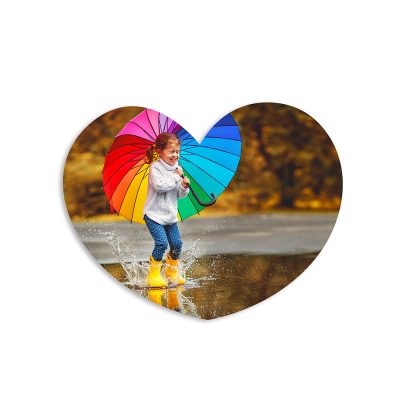 Aimant de réfrigérateur à sublimation-coeur (9,5 cm)
