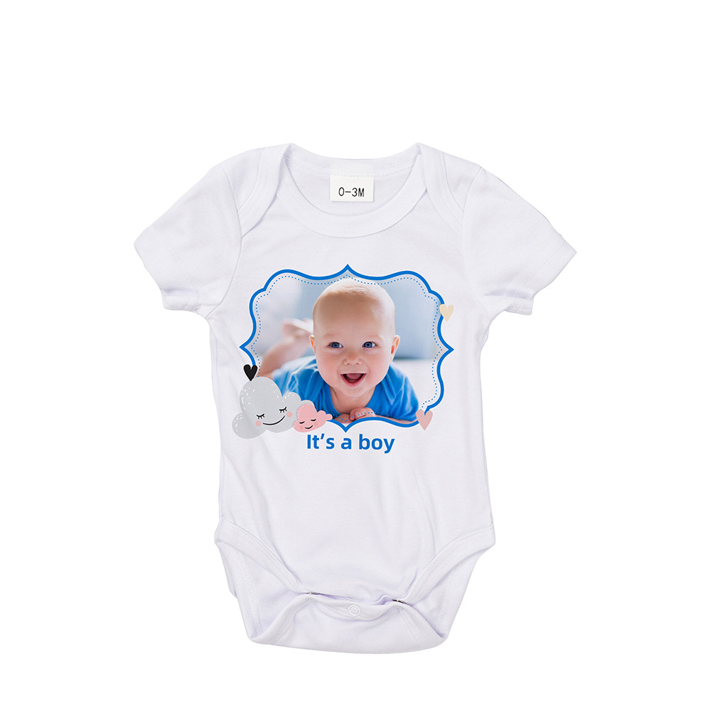 Combinaison bébé à manches courtes XL (blanc, 12-18 mois)