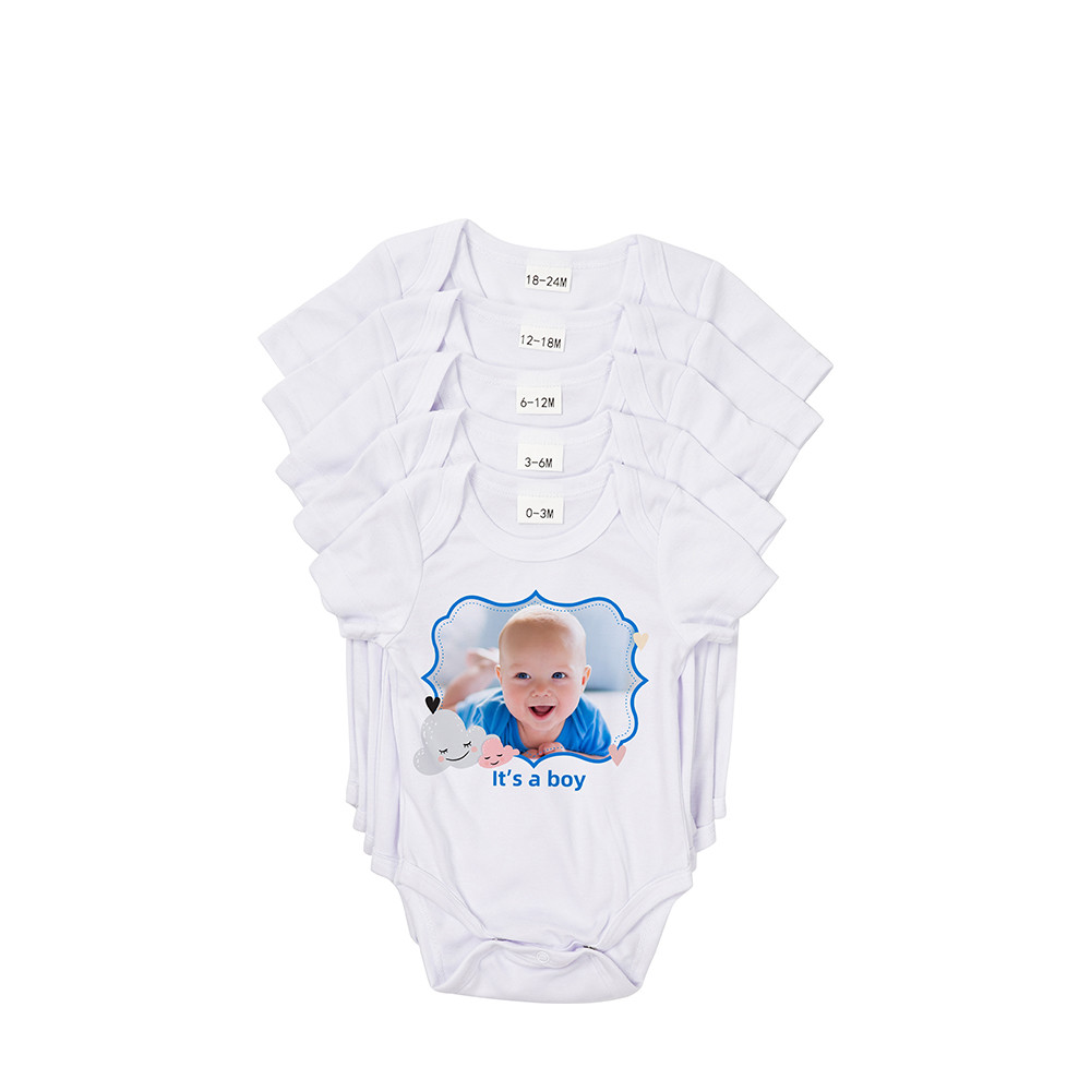 Combinaison bébé à manches courtes XL (blanc, 12-18 mois)